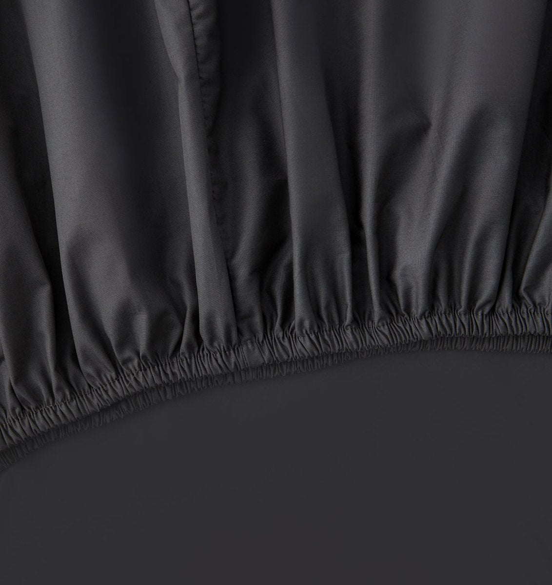 Percale Organic Fitted Sheet Slate Detail | Duman Home