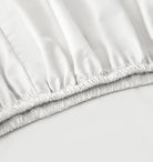 Percale Organic Fitted Sheet White Detail | Duman Home