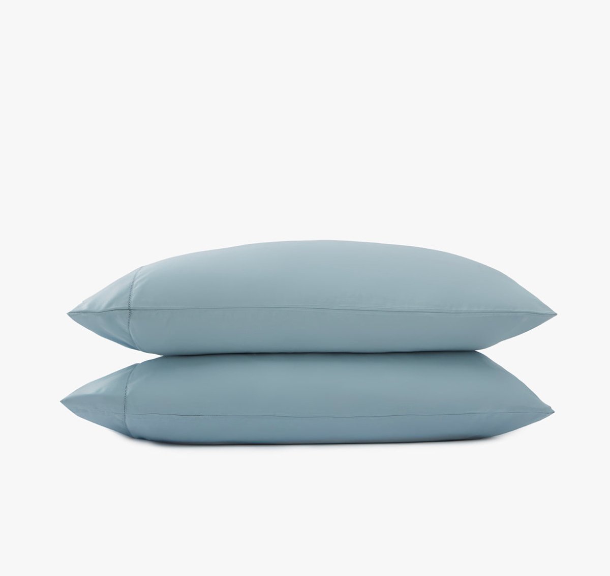 Signature Hemstitch Organic Pillowcase Set Poolside | Duman Home