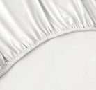 White fitted sheet close-up