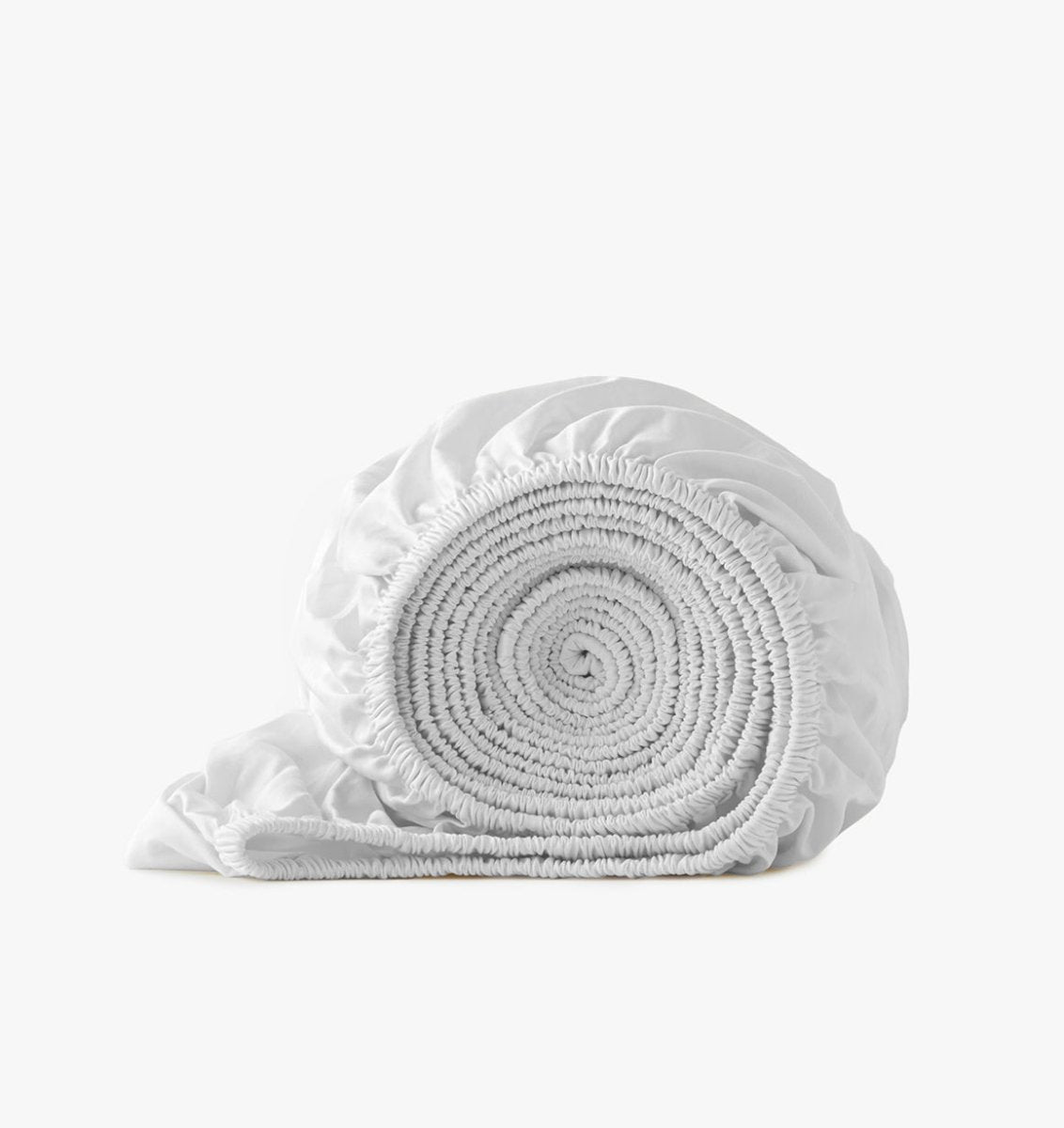 Signature Hemstitch Organic Fitted Sheet White Color | Duman Home