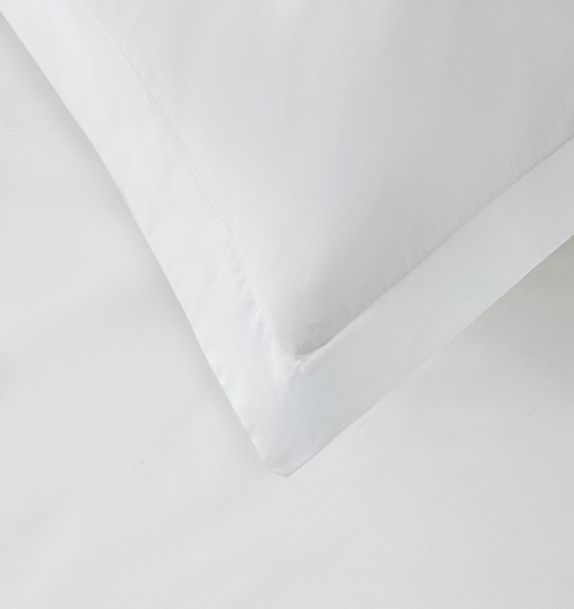 White Percale Duvet Set Detail | Duman Home 