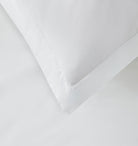 White Percale Duvet Set Detail | Duman Home 