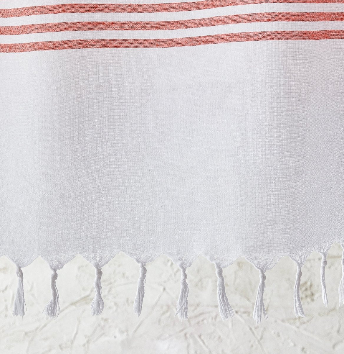 White Imbat Peshtemal Detail | Duman Home