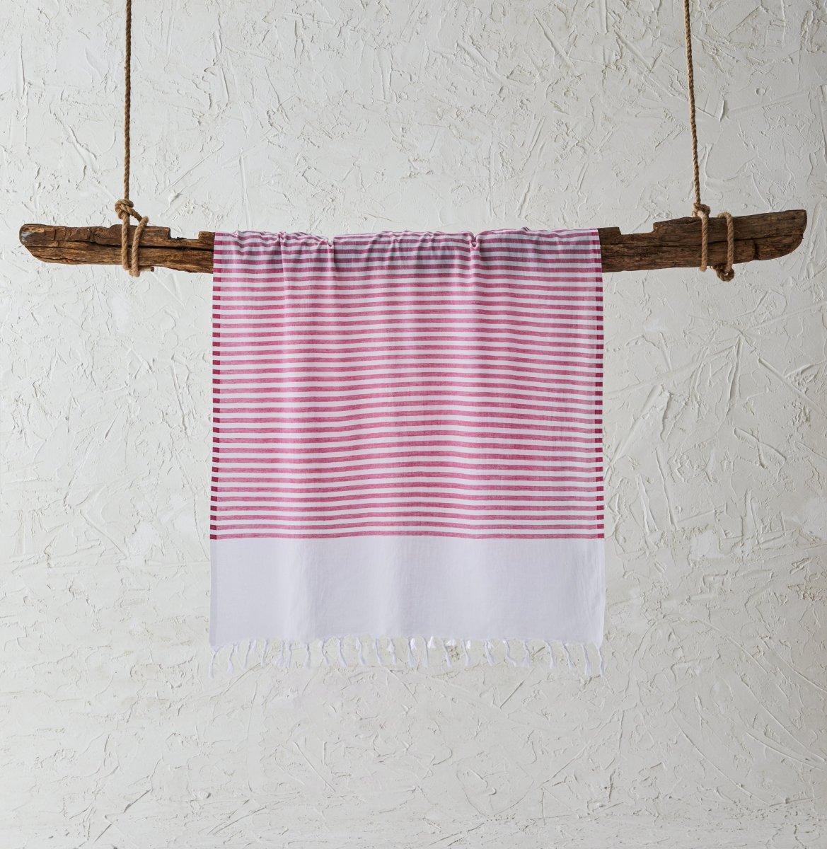 White Imbat Peshtemal Fushia | Duman Home