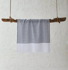 White Imbat Peshtemal Black | Duman Home