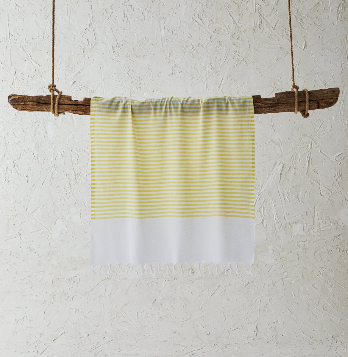 White Imbat Peshtemal Yellow | Duman Home