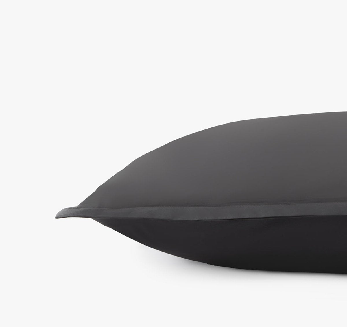 Percale Organic Euro Sham Slate Detail | Duman Home