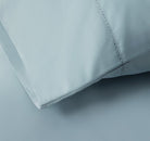 Signature Hemstitch Organic Pillowcase Poolside Detail | Duman Home