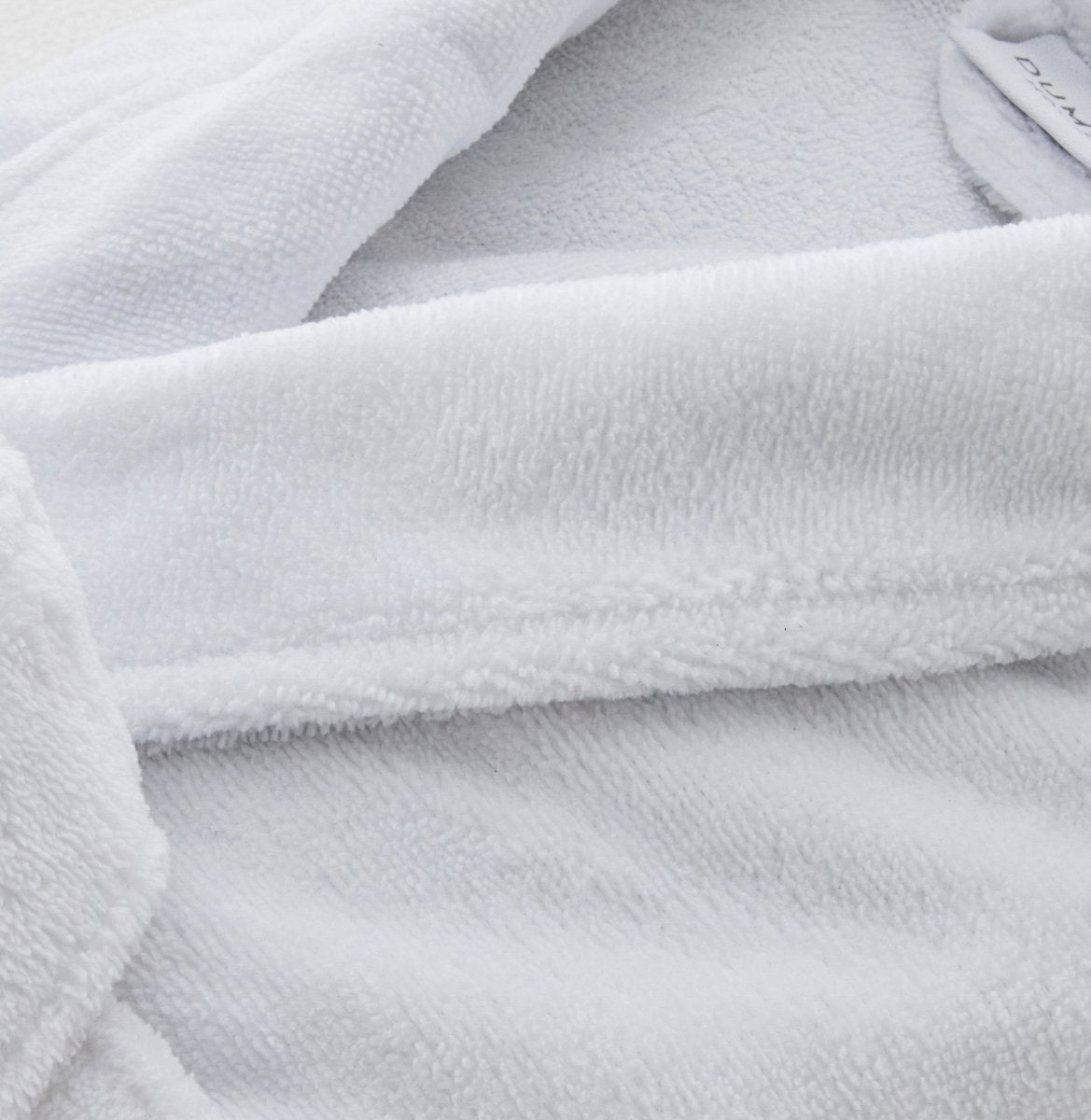 Turkish Velour Robe White Detail | Duman Home
