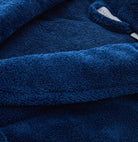 Turkish Velour Robe Navy Detail | Duman Home
