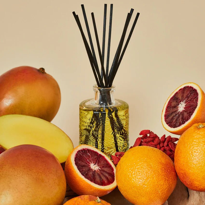 Voluspa Goji Tarocco Orange Reed Diffuser with Fruits | Duman Home