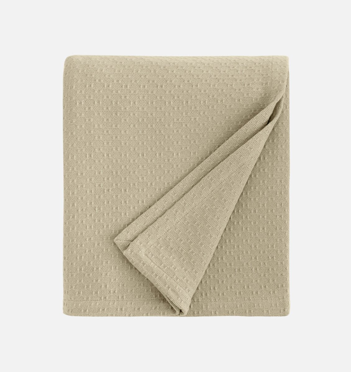 Sferra Corino Blanket in Oat Color | Duman Home