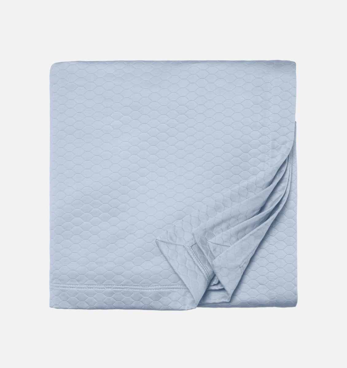 Light Blue Sferra Favo Quilt | Duman Home
